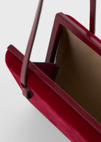 Cocktail velvet bag red