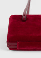 Cocktail velvet bag red