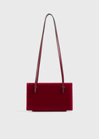 Cocktail velvet bag red