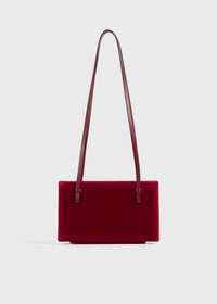 Cocktail velvet bag red
