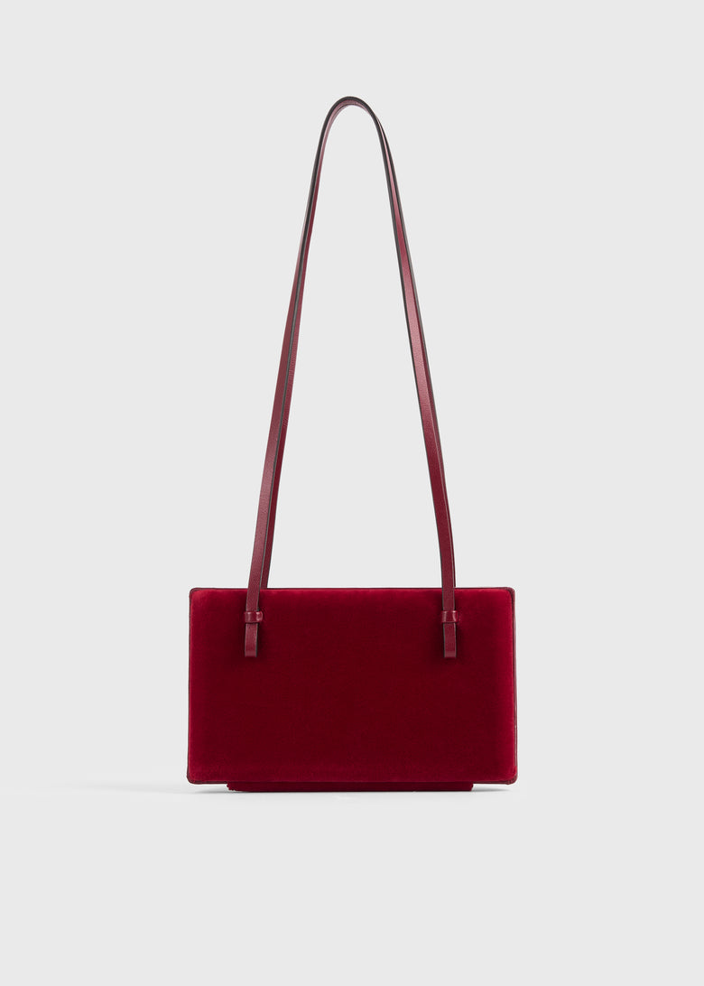 Cocktail velvet bag red