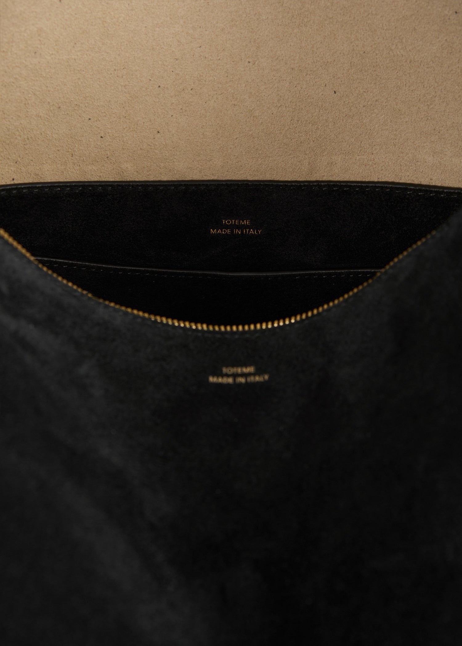 Medium Bevel suede bag black