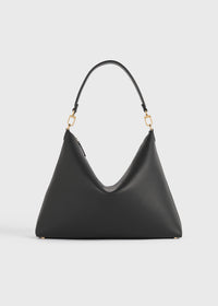 Medium Bevel grained-leather bag black