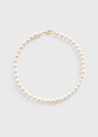 Infinity pearl choker white