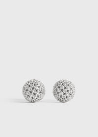 Diamond lace studs silver