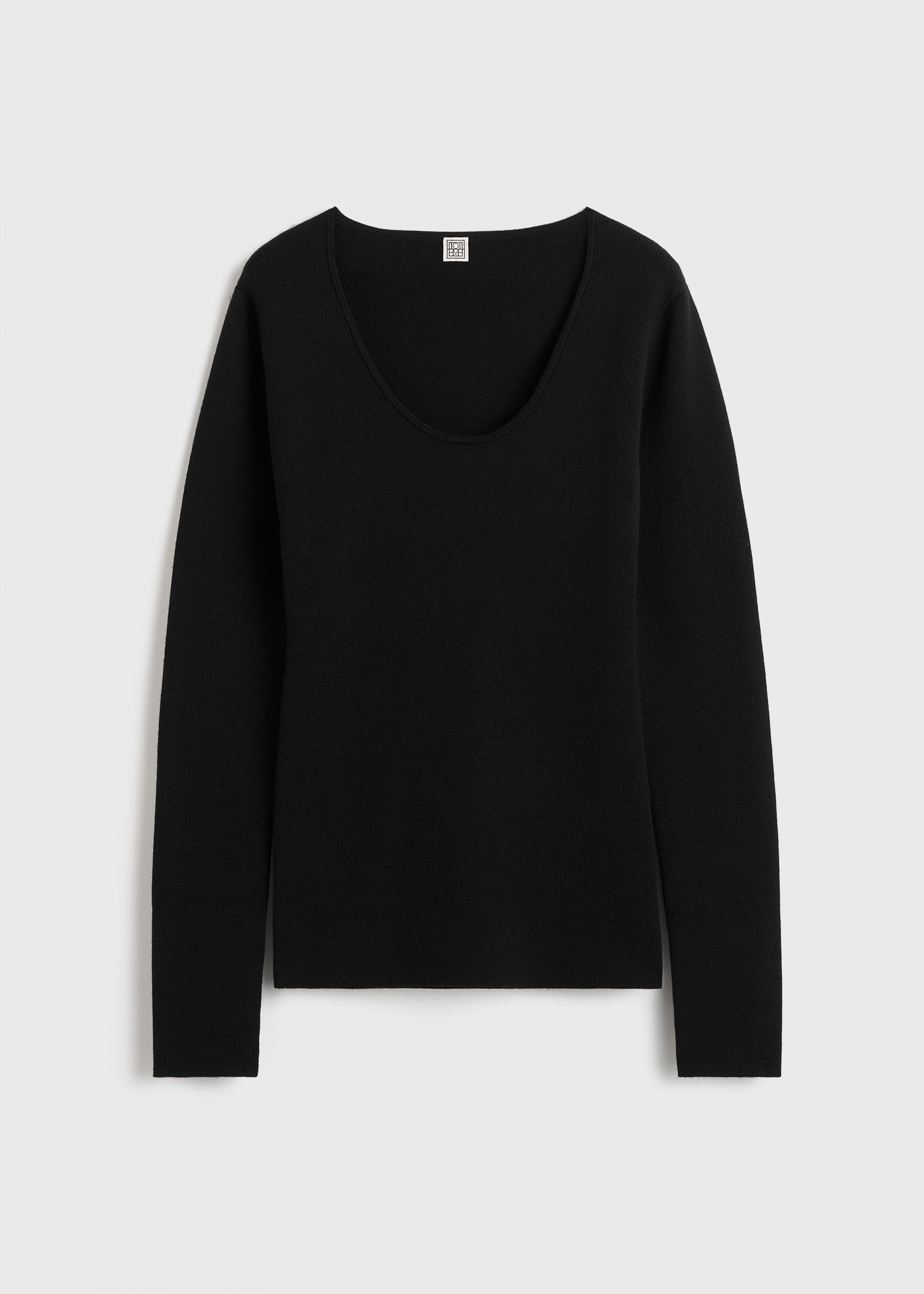 Merino knit top black