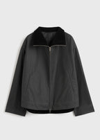 Zipped country jacket washed black