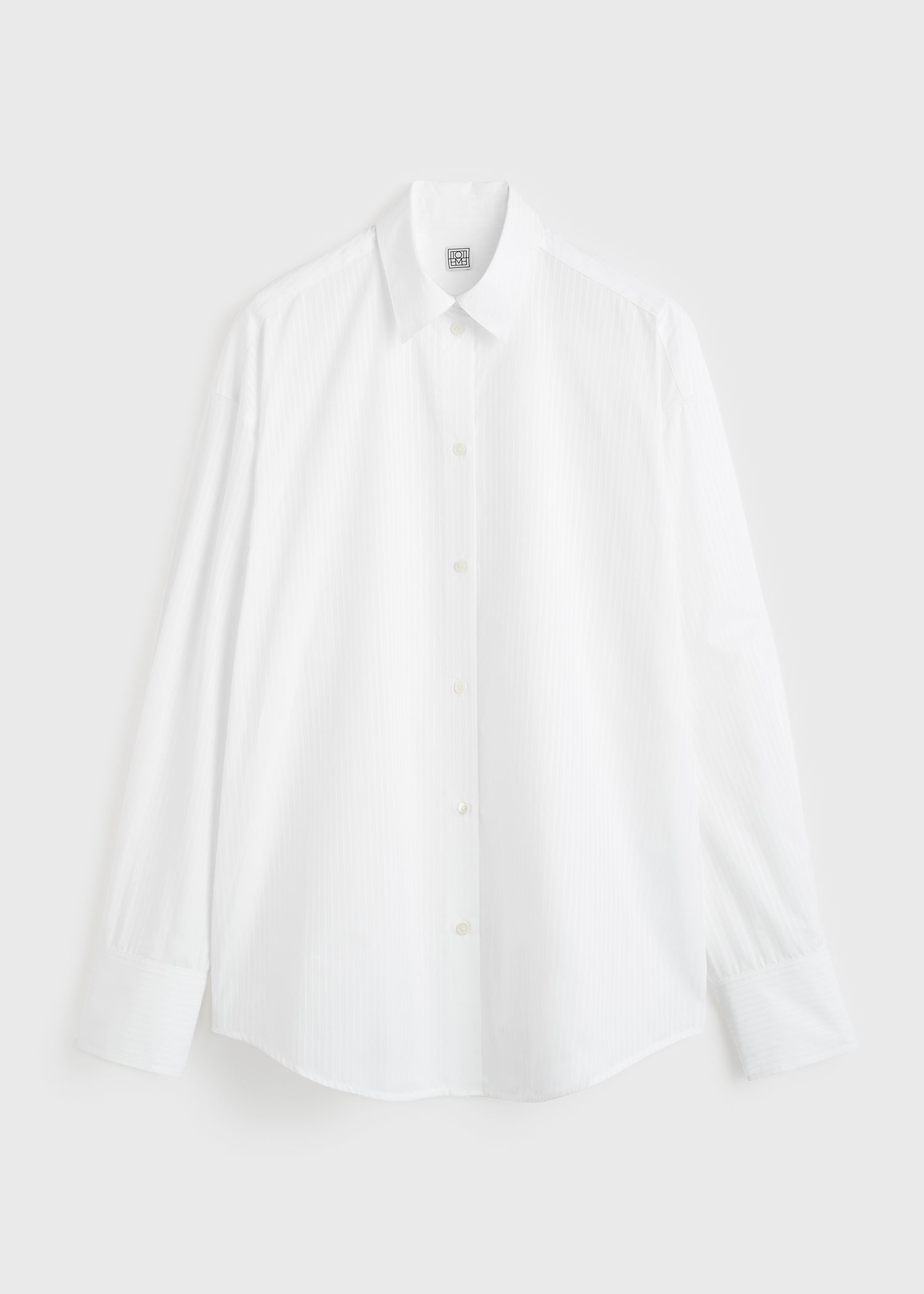 Oversized striped shirt white