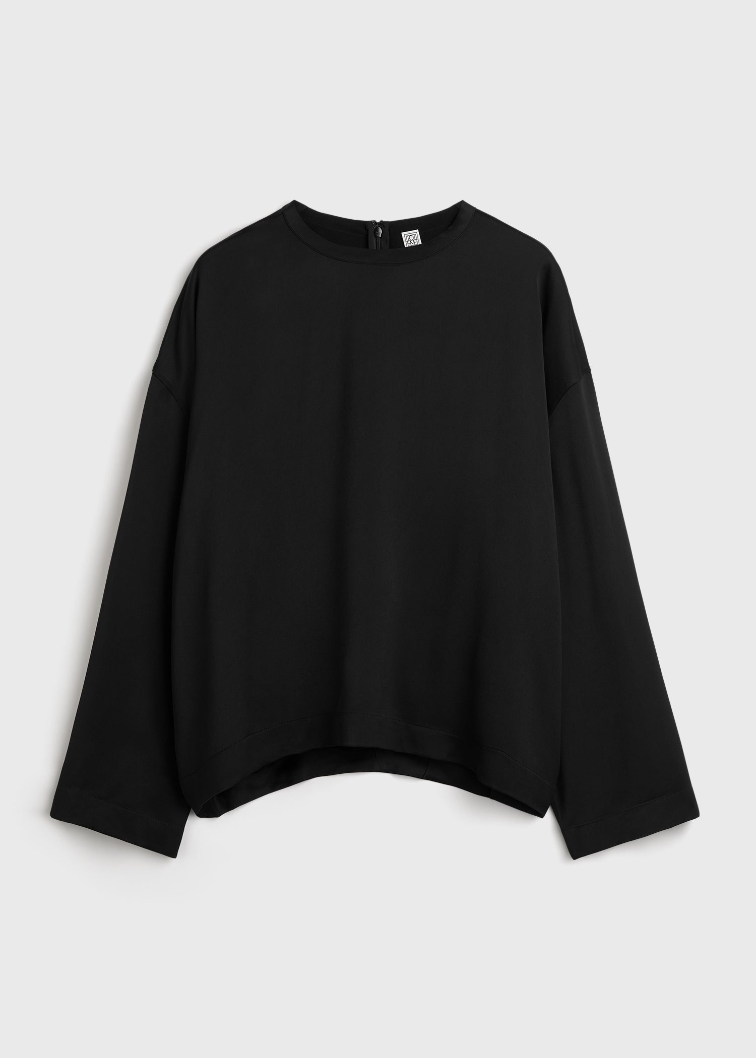 Boxy satin top black