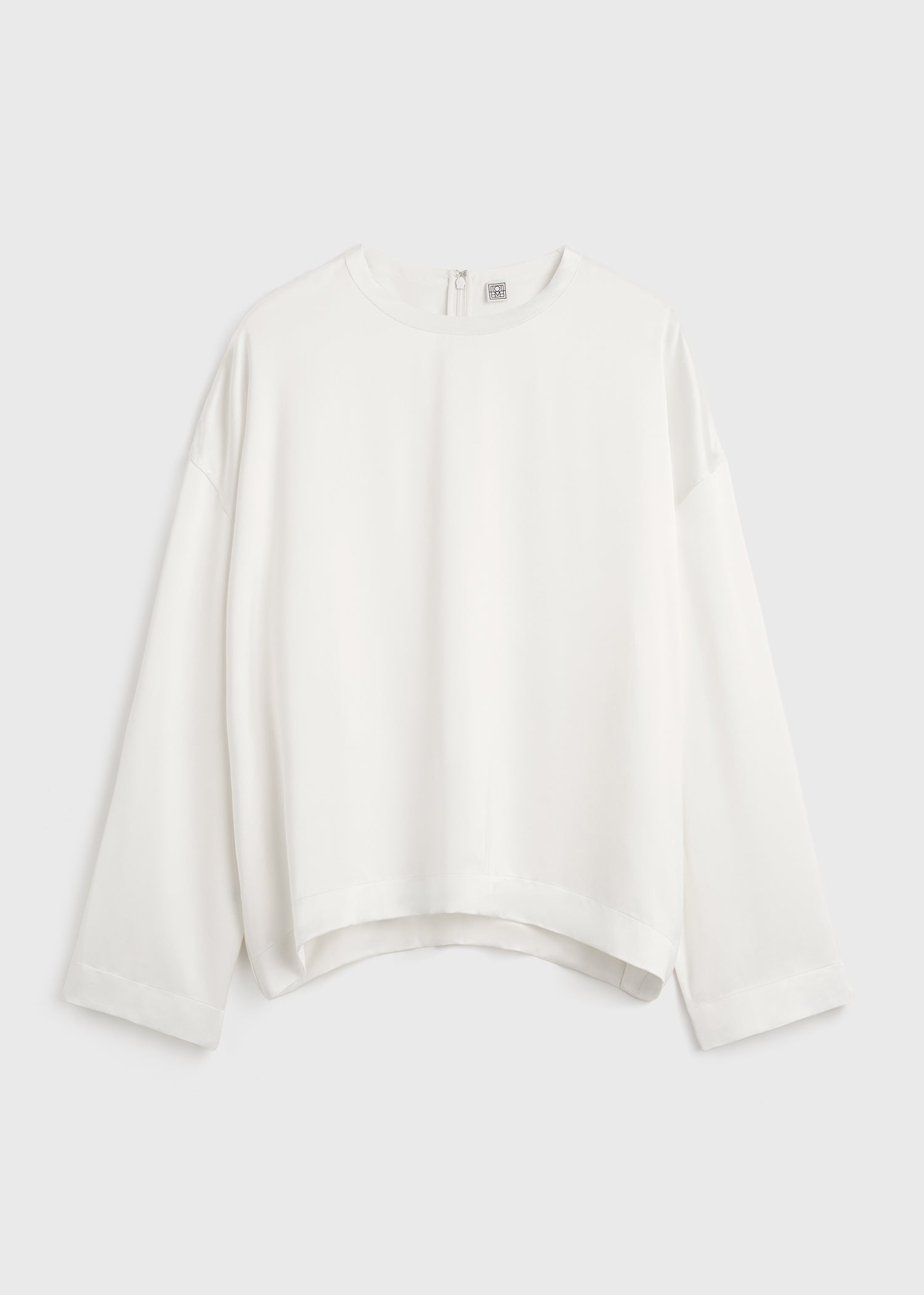 Boxy satin top white