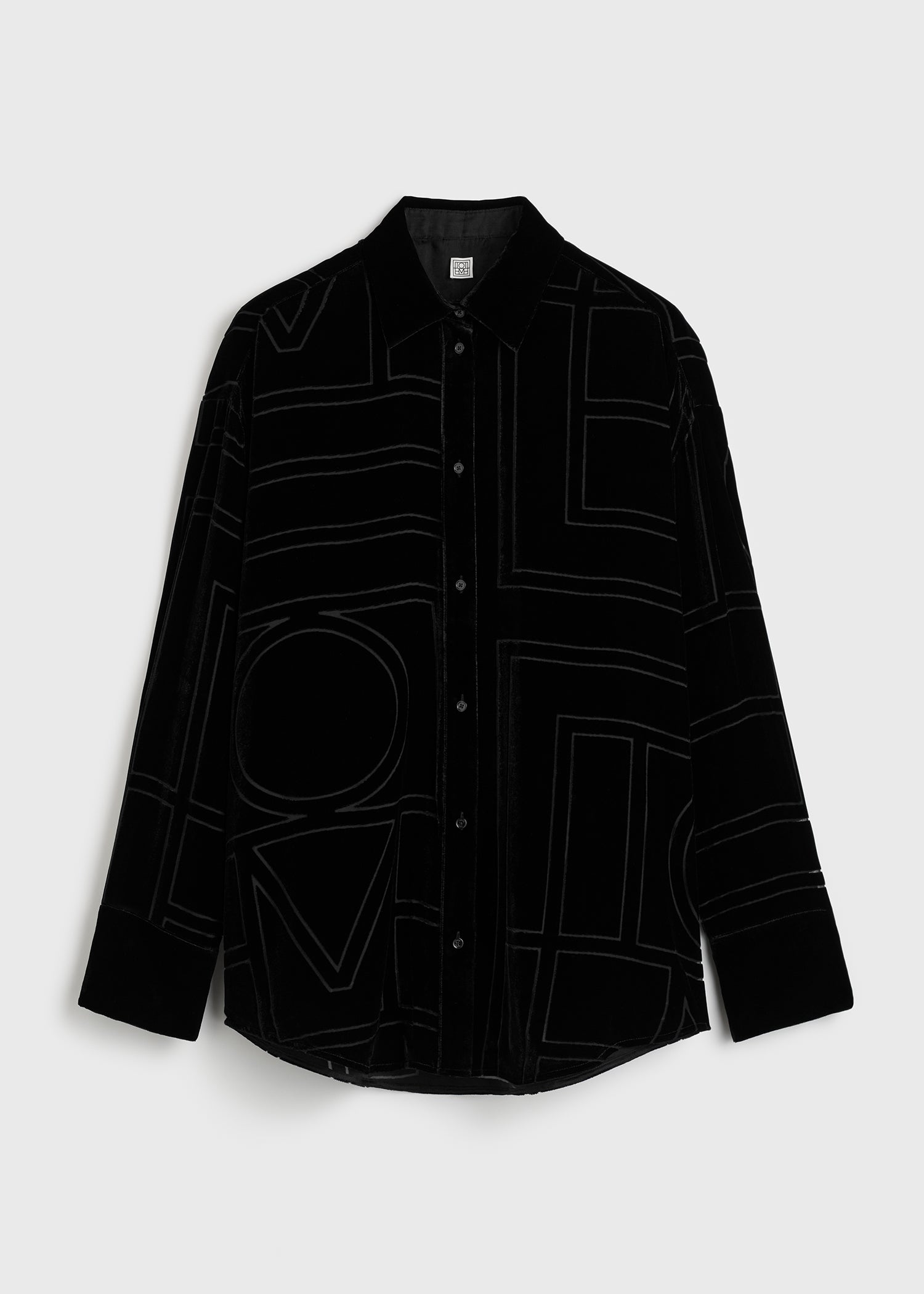 Oversized devoré shirt black