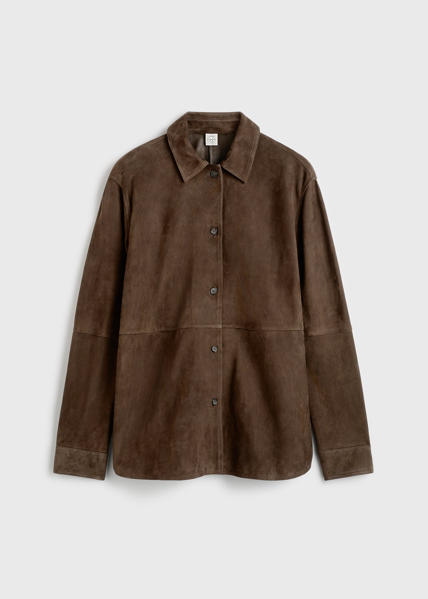 Soft suede overshirt bark