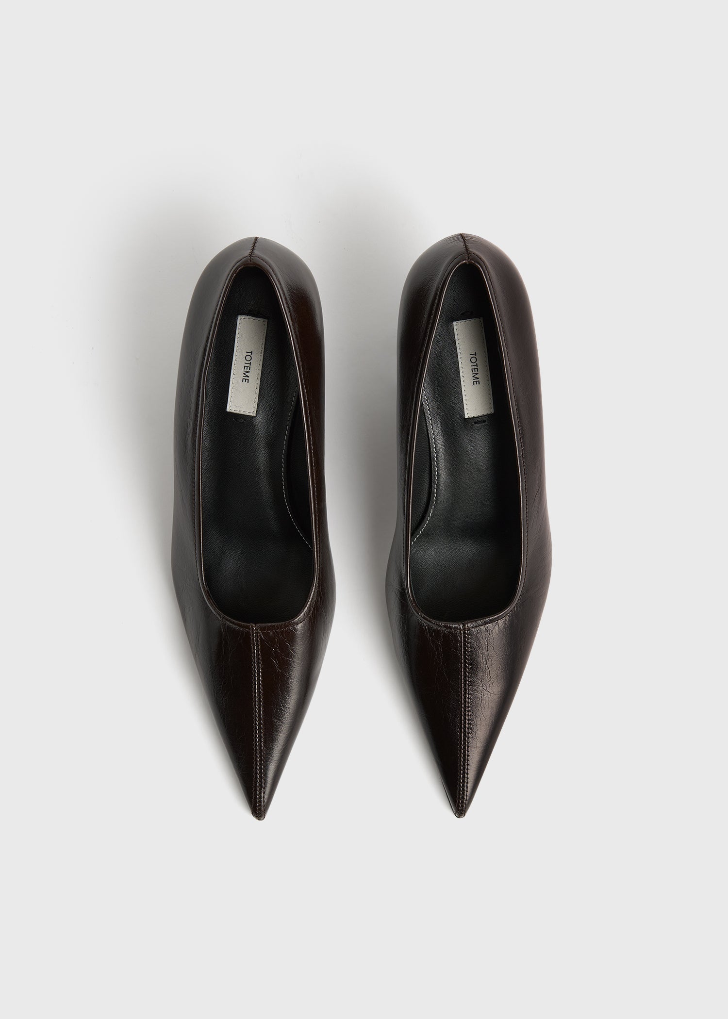 Sharp naplack wedge pumps bark