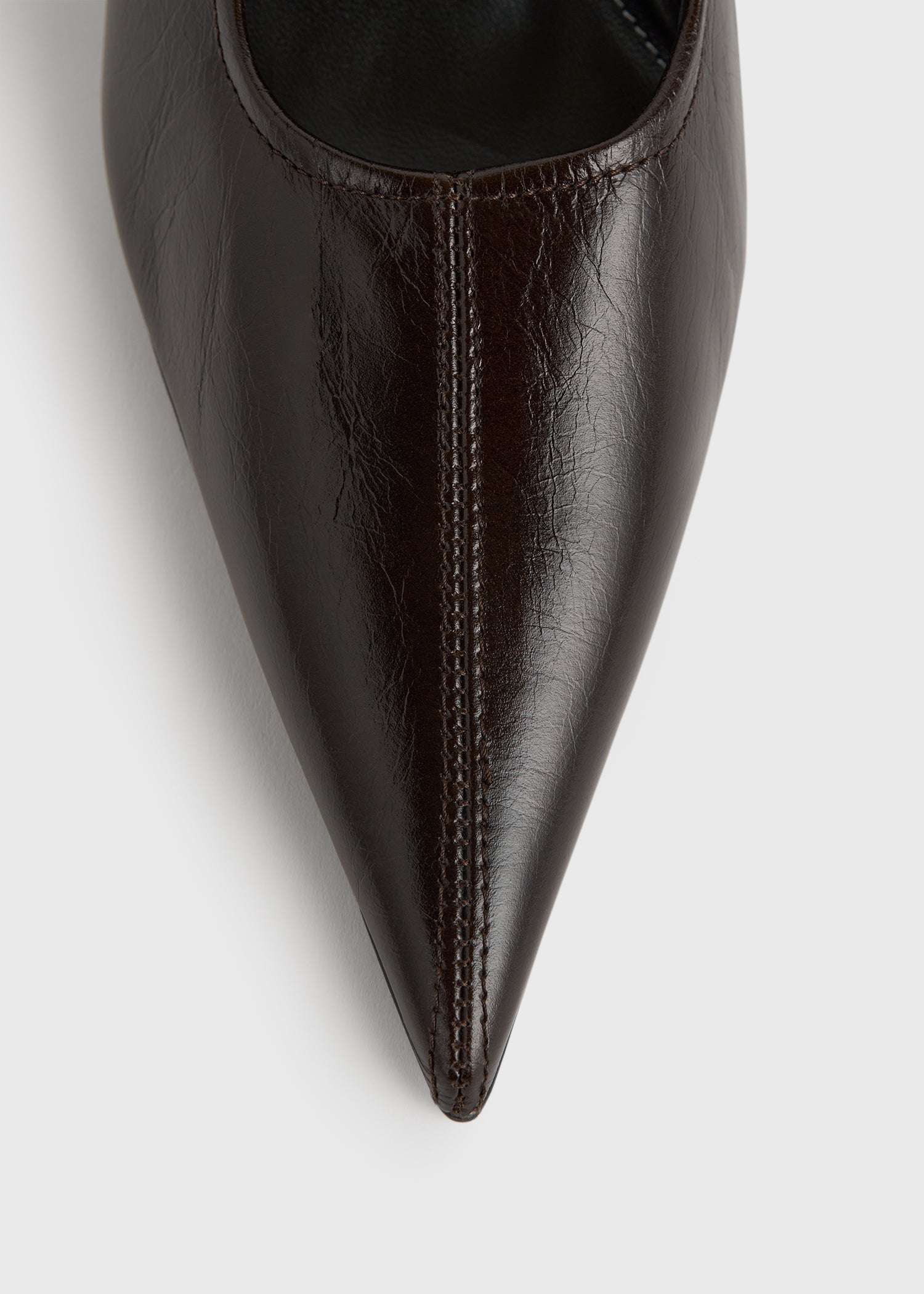 Sharp naplack wedge pumps bark