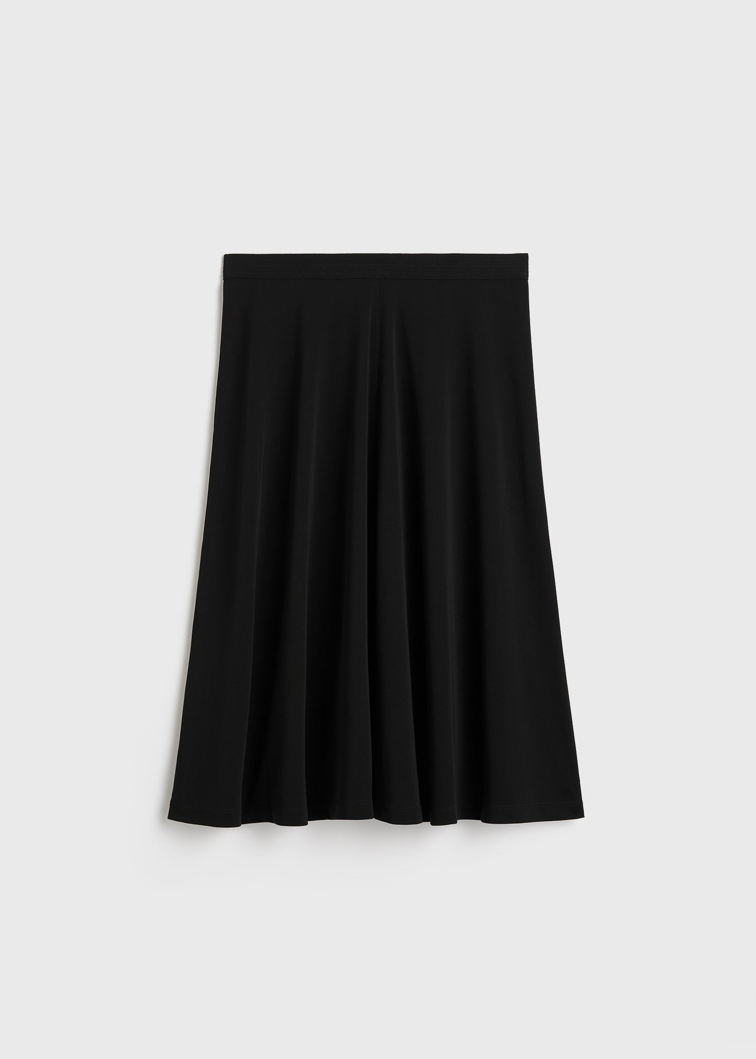 Short fluid jersey skirt black