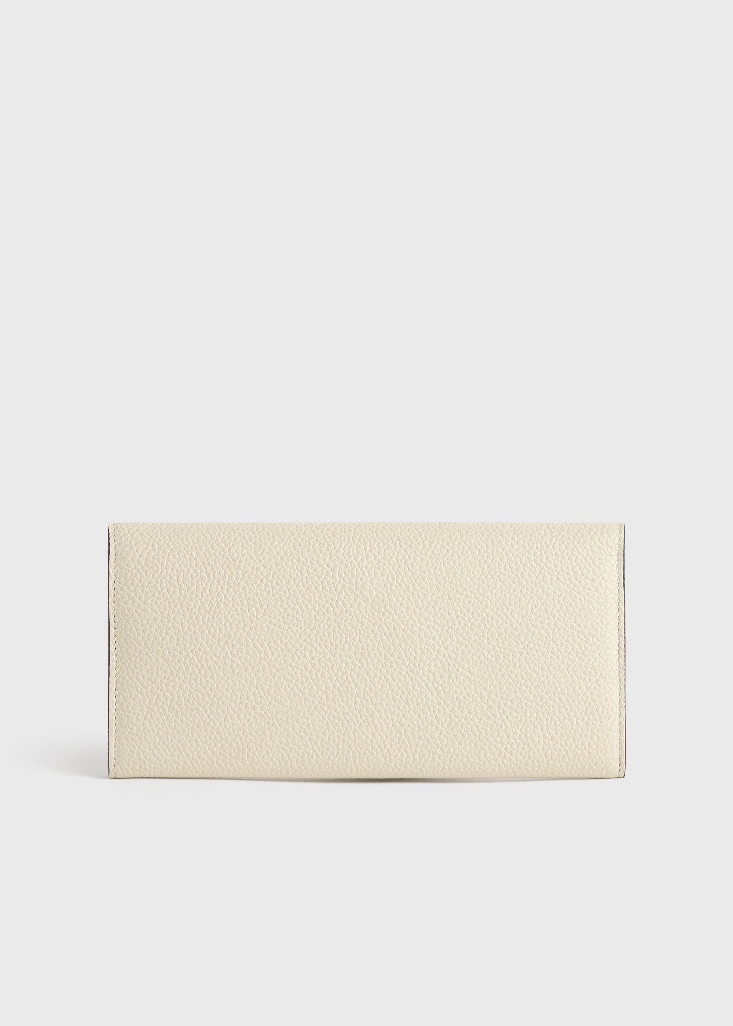 T-lock grained-leather wallet milk