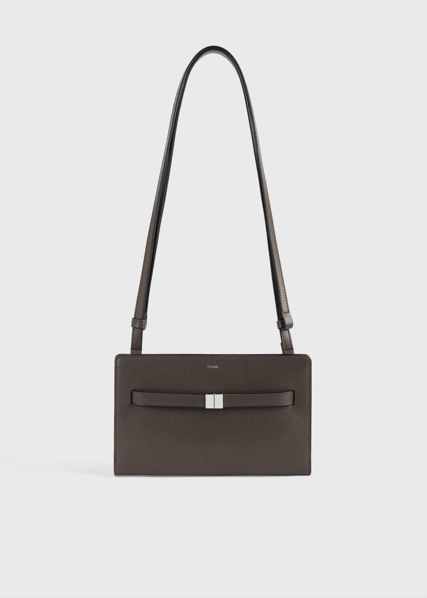 Belted leather crossbody bark