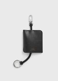 Leather keyring black