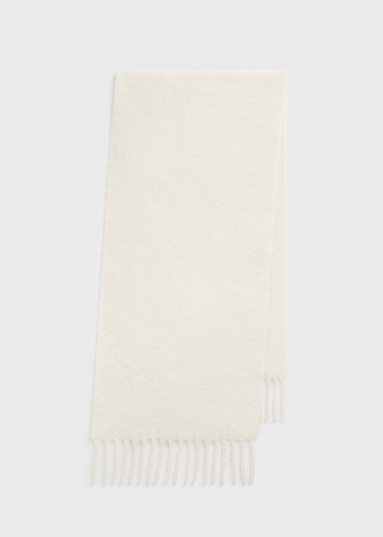 Fuzzy scarf off-white