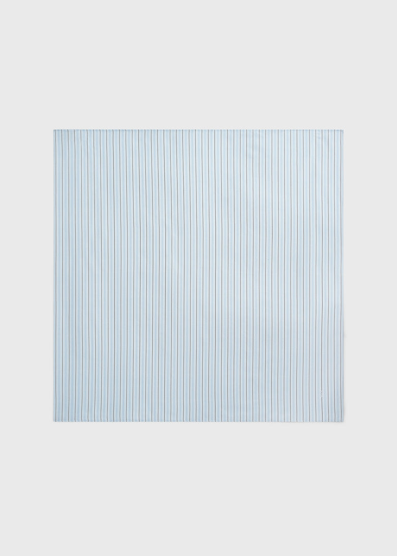 Striped silk scarf ice/white