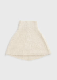 Funnel alpaca-blend neck warmer ecru