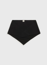 Triangle wool scarf black
