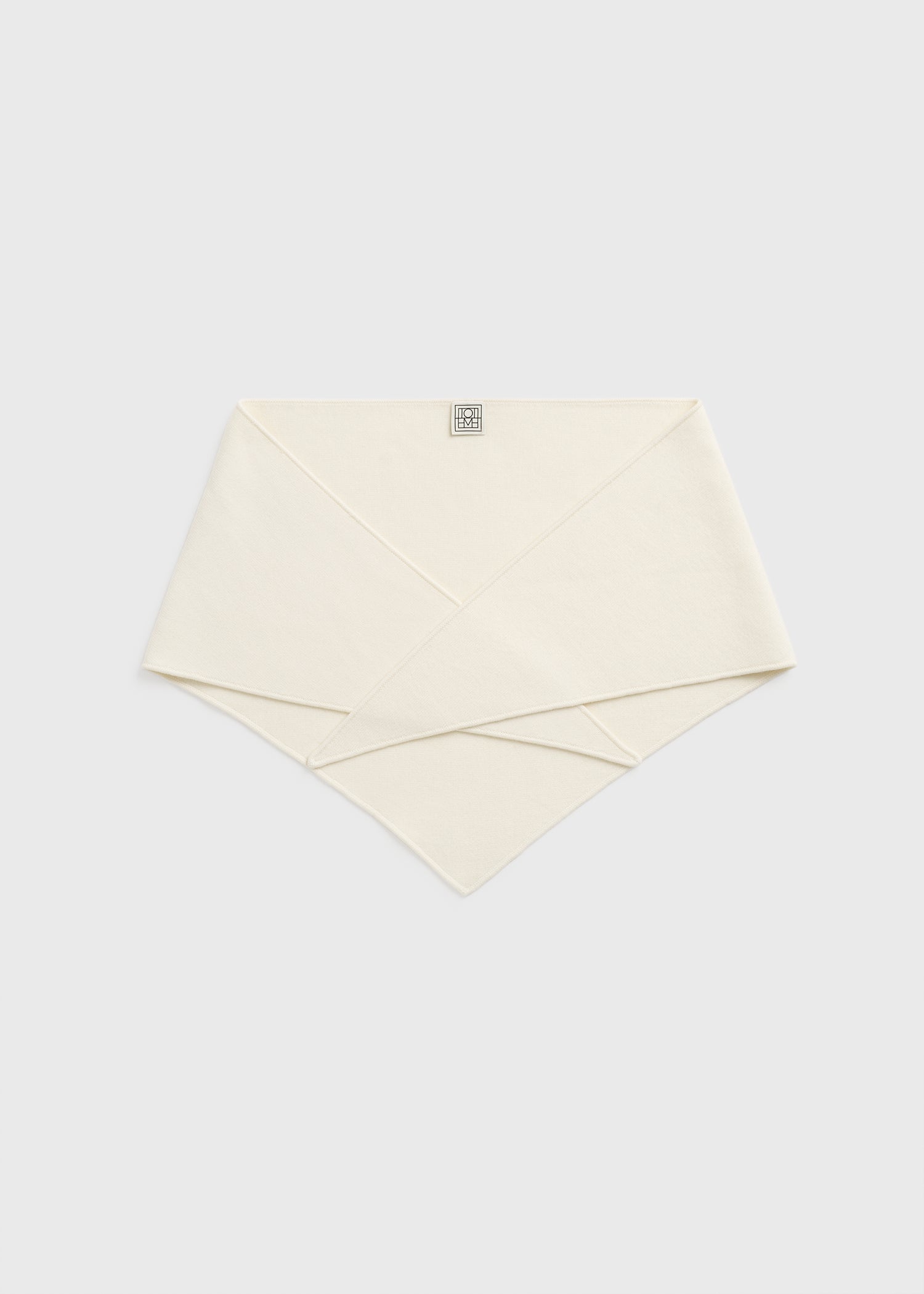 Triangle wool scarf ecru