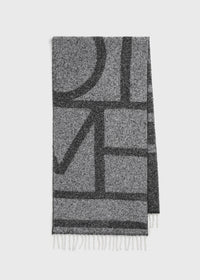 Monogram jacquard scarf black/white