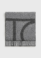 Monogram jacquard scarf black/white