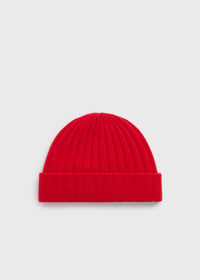 Cashmere beanie poppy