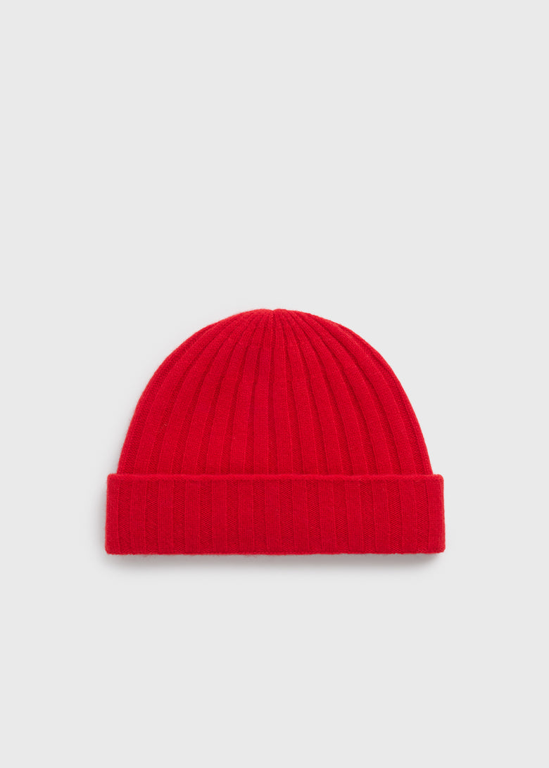 Cashmere beanie poppy