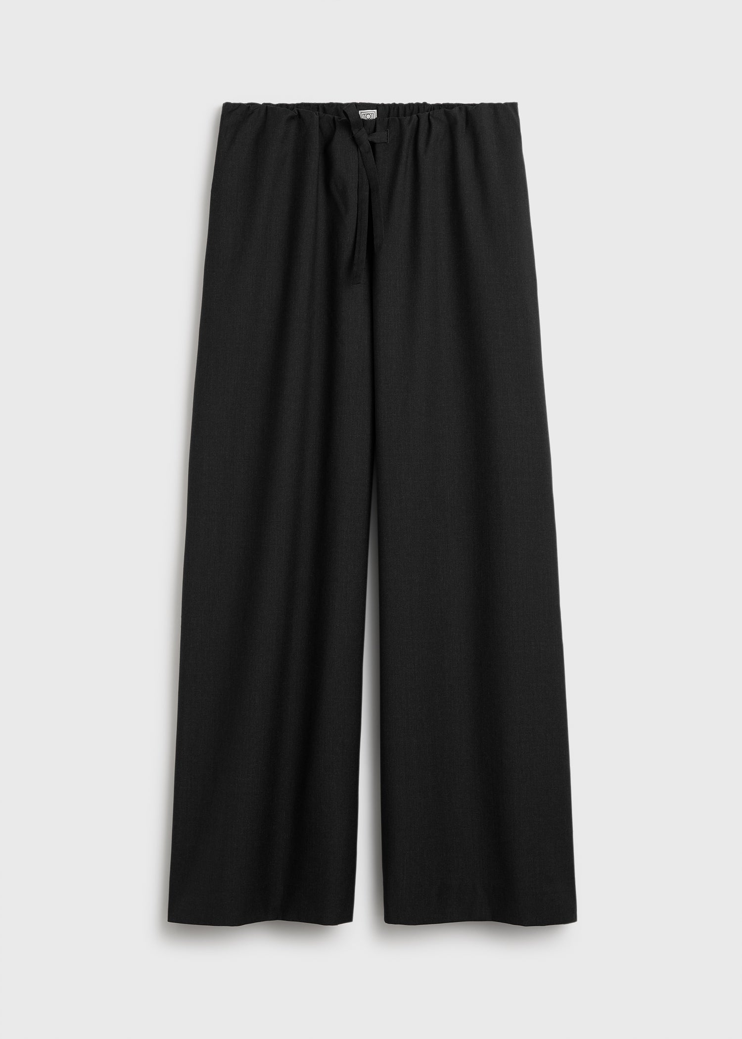 Drawstring dinner trousers charcoal melange