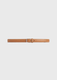 Slim trouser leather belt tan grain