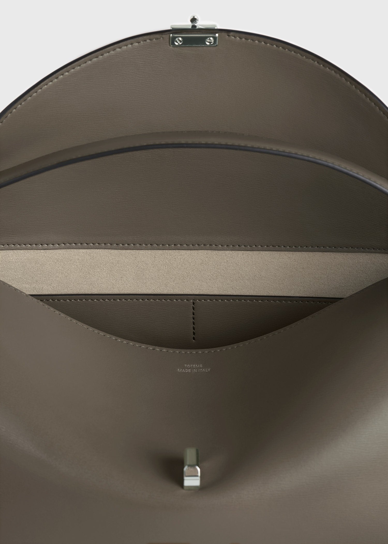 T-lock leather top handle ash