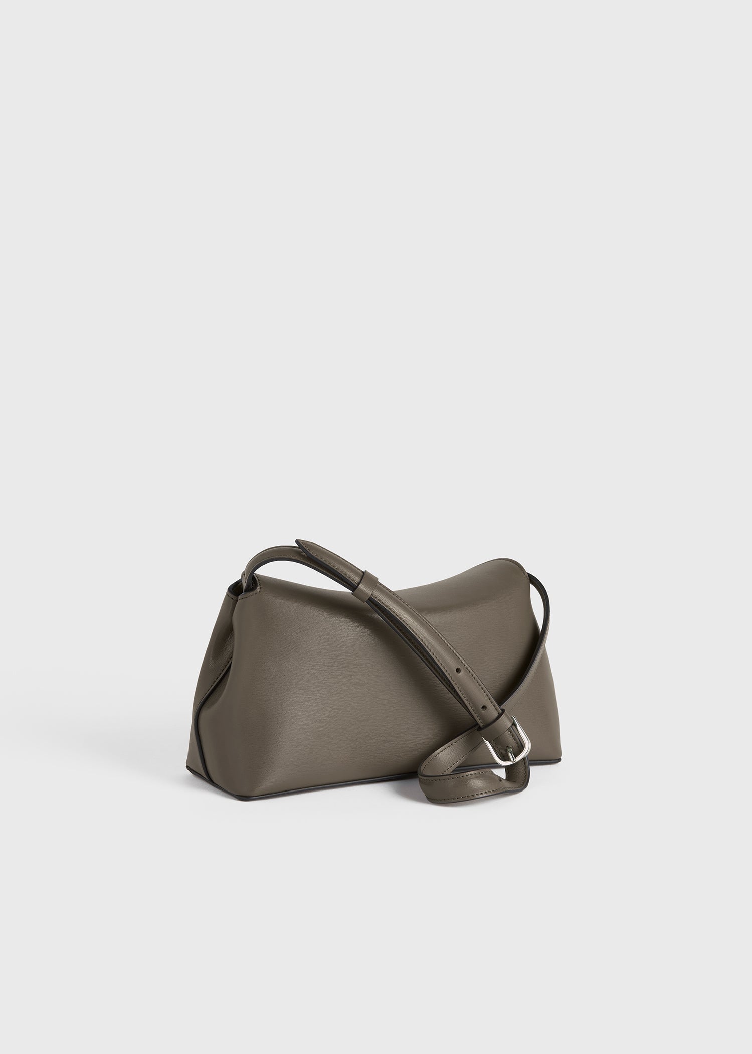 T-lock leather clutch ash