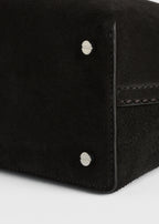 T-lock suede clutch espresso