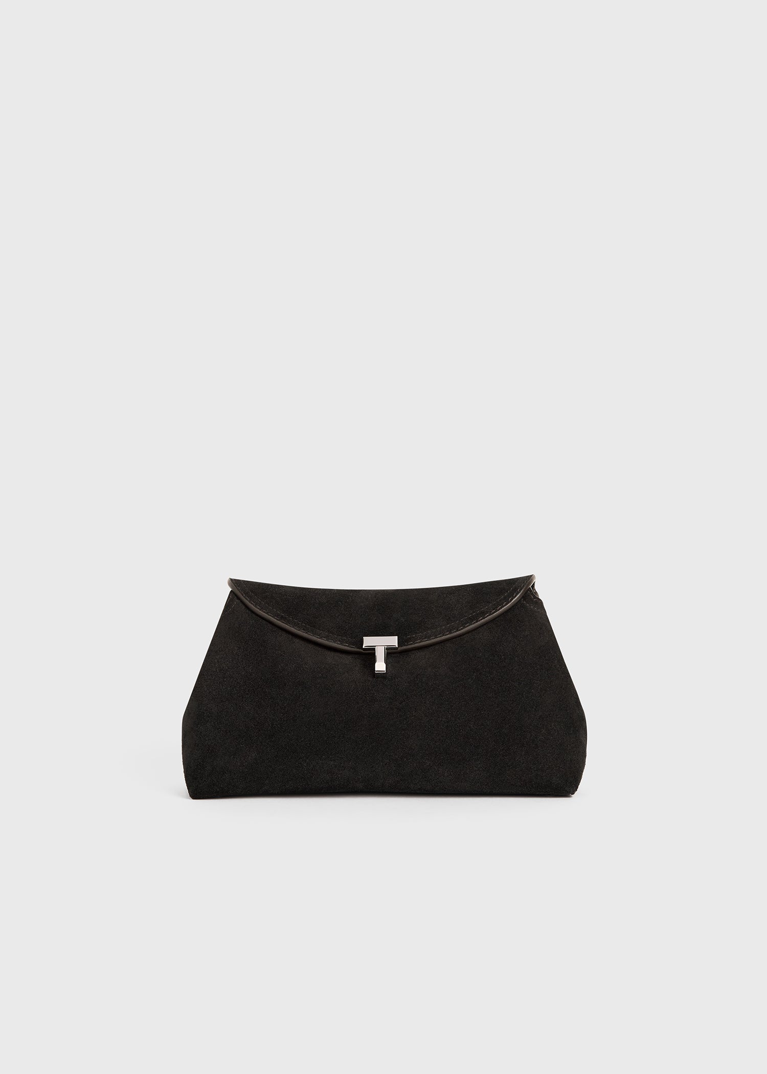 T-Lock suede clutch espresso – TOTEME