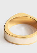 Signature ring ecru/gold