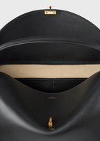 T-lock leather top handle black