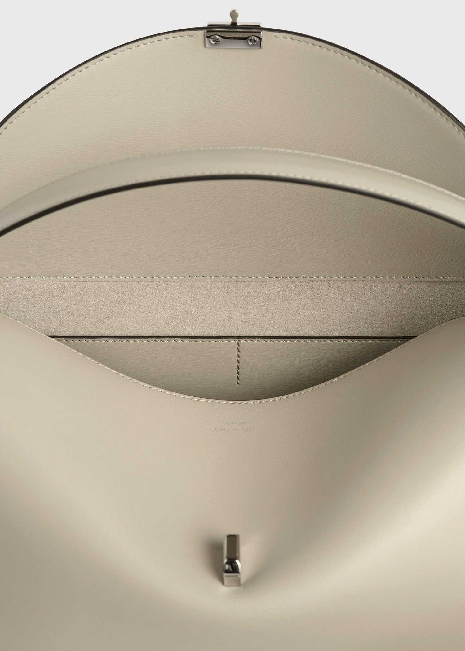 T-lock leather top handle fawn