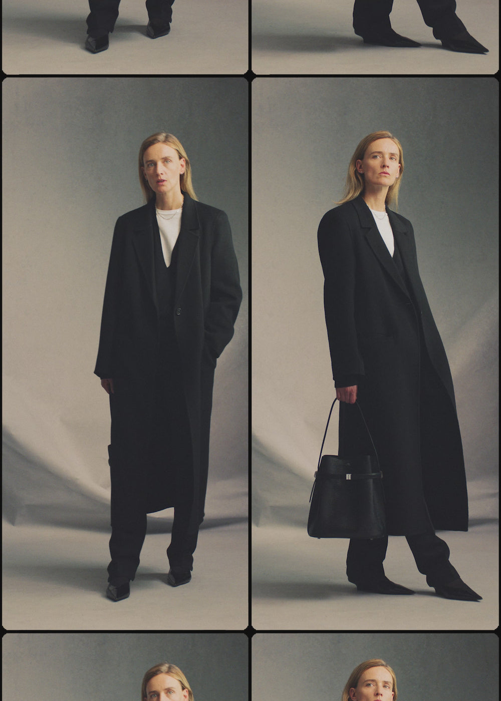 Belted lizard-embossed bucket bag black