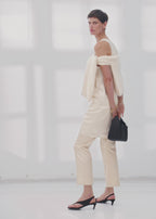 Boxy silk knit cream