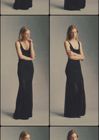 Evening tank dress black