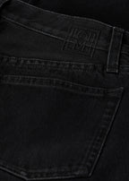 Twisted seam denim full length faded black